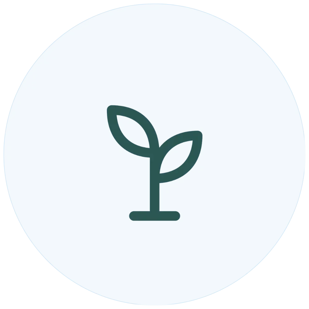 Icon representing resilience and gentle growth