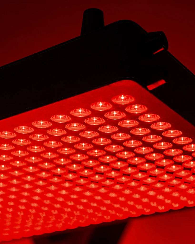 Close-up of the Medwave™ red-light therapy panel used at Exhale TRE